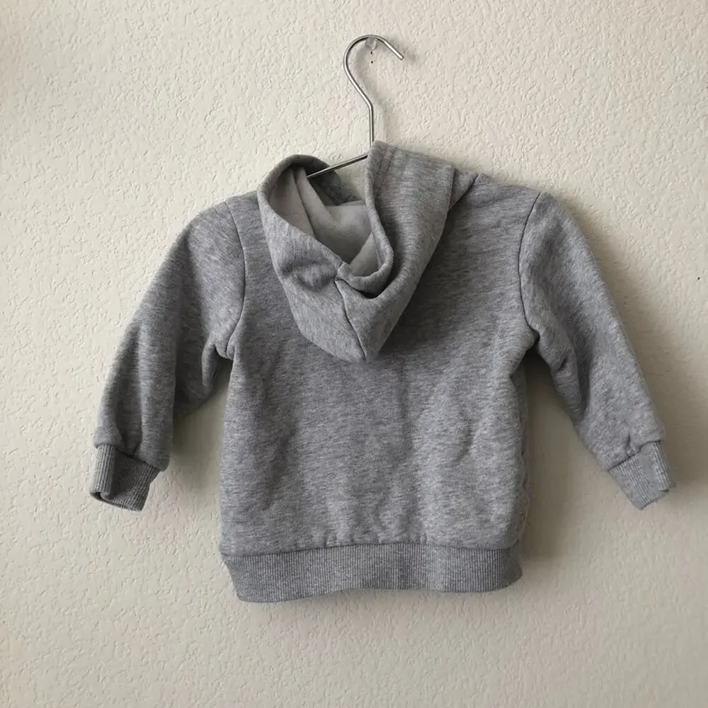 Carter’s Gray Winter Moose Hoodie Sweatshirt